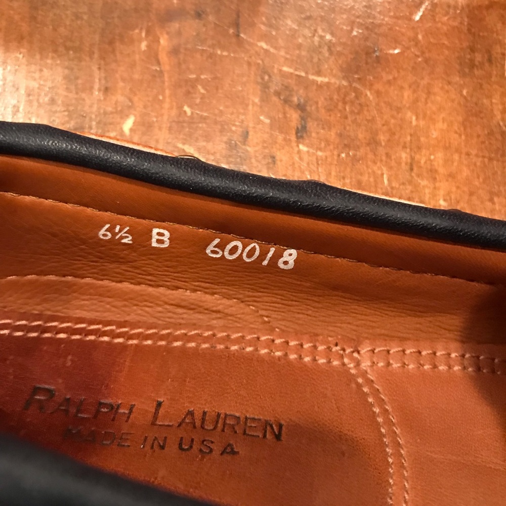Ralph Lauren Navy Soft Leather Driver - Picture 5 of 5